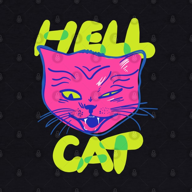 Hell Cat - this devil cat is coming at you from hell. by YourGoods